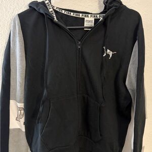 Victoria's Secret Black Zip-Up Hoodie